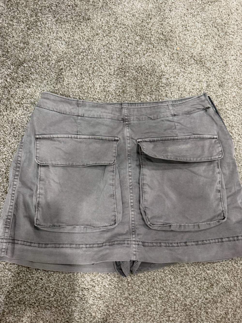 Abercrombie & Fitch Gray Drawstring Skirt